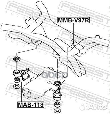 Сайлентблок заднего дифференциала mitsubishi AS