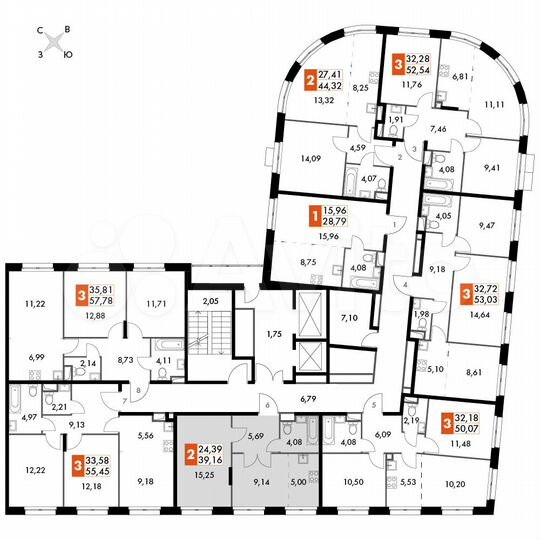 2-к. апартаменты, 39,2 м², 6/15 эт.