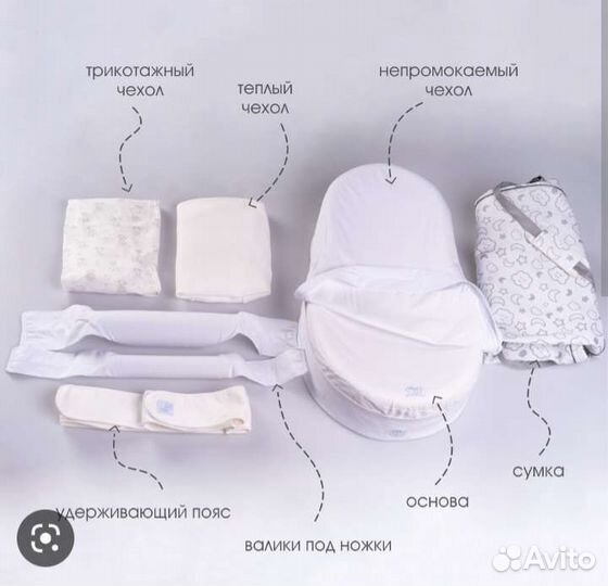 Кокон для новорожденных зевушка