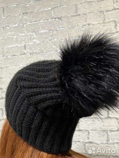 Шапка зимняя шерстяная,двойная