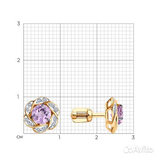 Серьги Diamant из золота, 51-322-01746-4