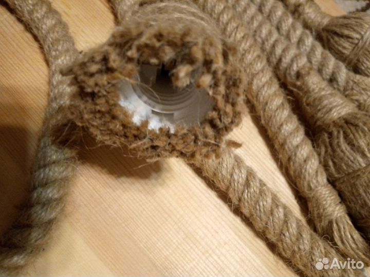 Джутовый канат светильник для бара ретро