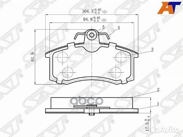 Колодки тормозные перед datsun ON-DO/lada grant