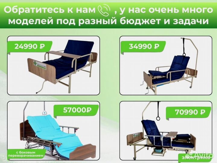 Кровать медицинская электрическая для лежачих