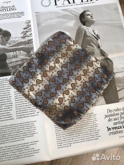 Платок паше кофейный со сливочно-кремовый