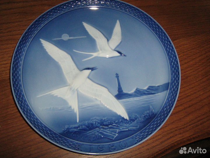 Тарелка настенная чайки 1980 Хутченройтер