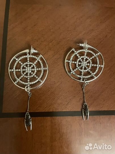 Серьги Swarovski с пауком
