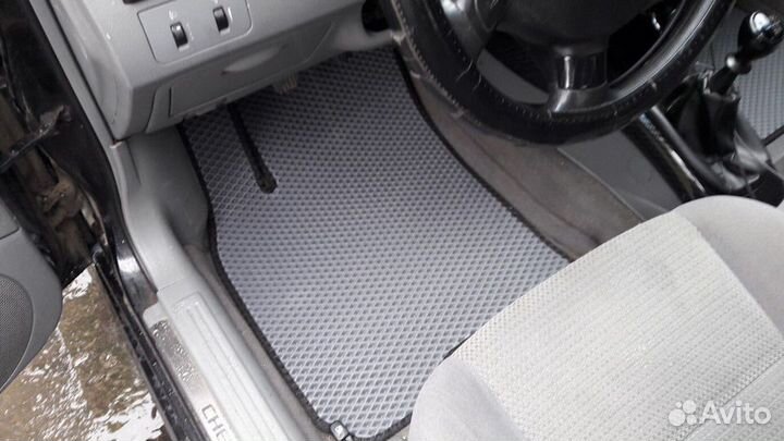 Коврики в салон Ева Eva Эва ячеистые серые