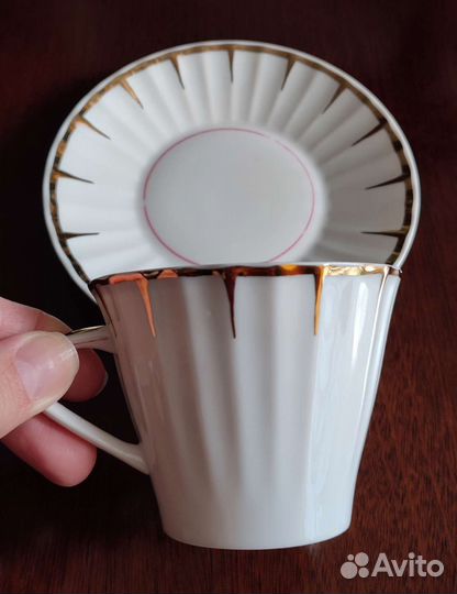 Чайная, кофейная пара костяной фарфор