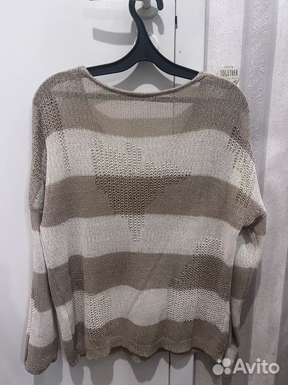 Лонгслив в полоску lime