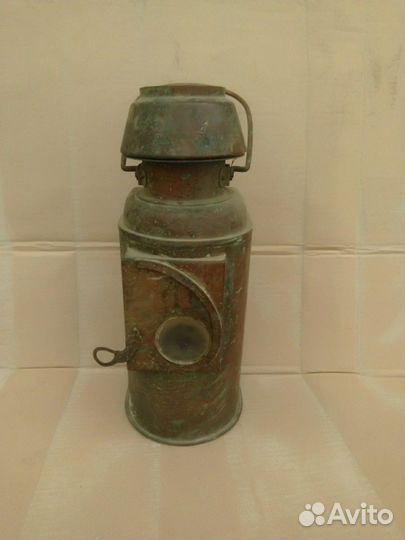 Фонарь, лампа, керосинка. Антикварная. Медь