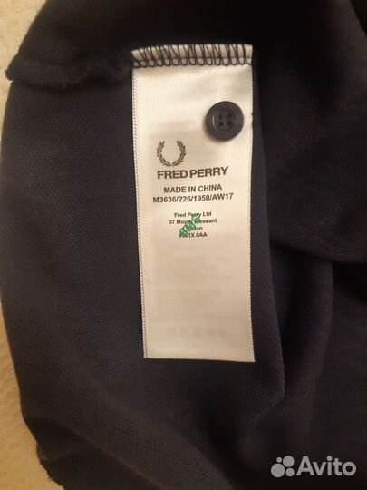 Fred Perry поло с длинным рукавом оригинал