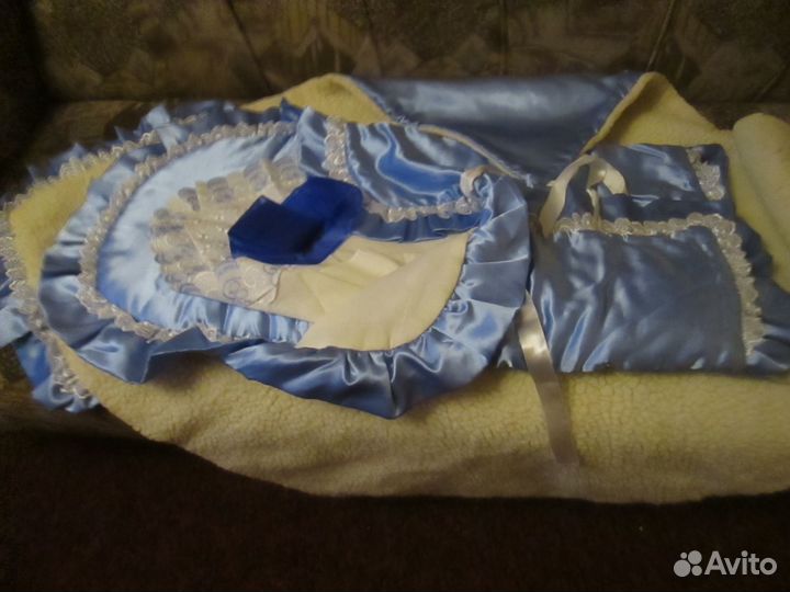 Комплект для выписки зимний, меховой, мех натур