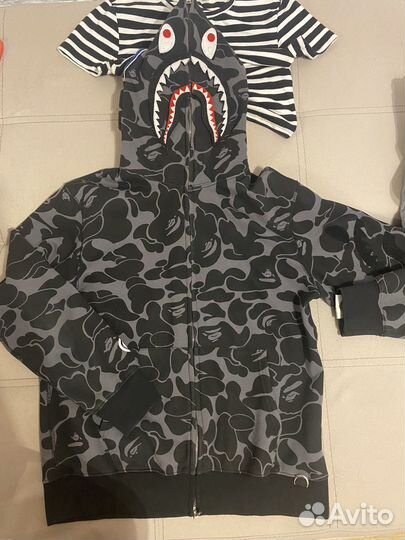 Толстовка зип худи bape shark