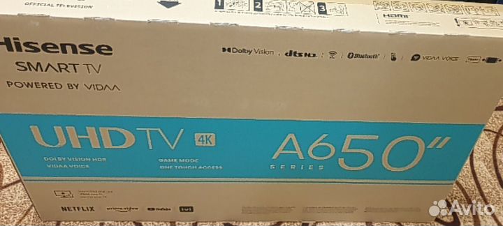 Смарт тв 50 дюймов с 4k, новый