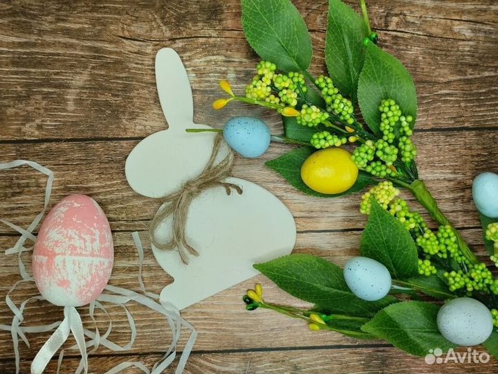 Фигурка из гипса декор пасхальный зайчик