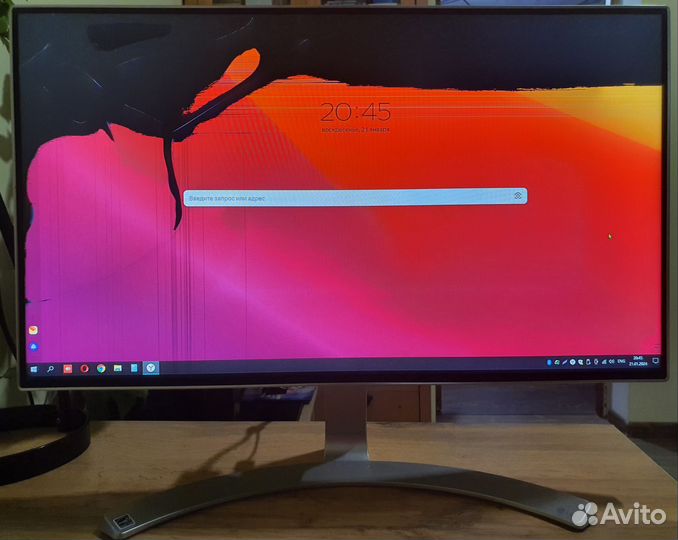 Монитор LG 24MP88HV-S. Разбита матрица