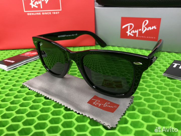 Очки ray ban wayfarer 2140 глянцевые