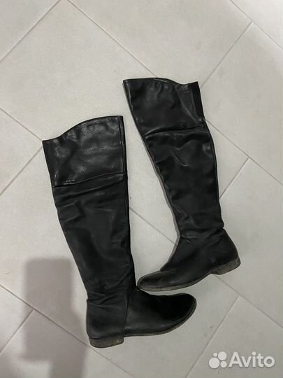 Ботфорты кожаные