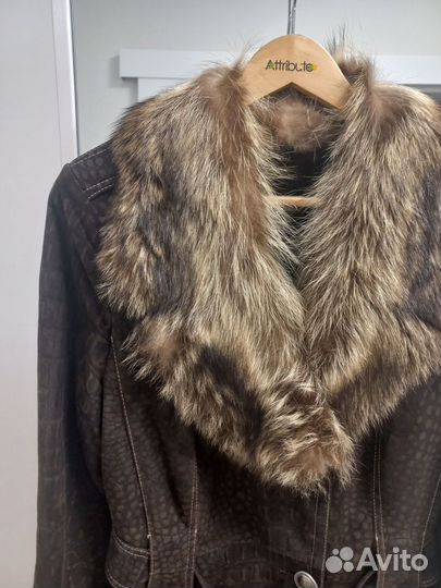 Дубленка натуральная женская 46 48 длинная