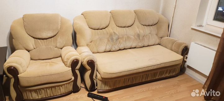 Диван и 2 кресла бу
