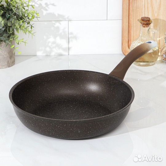 Сковорода, d26 см, пластиковая ручка, антипригарно