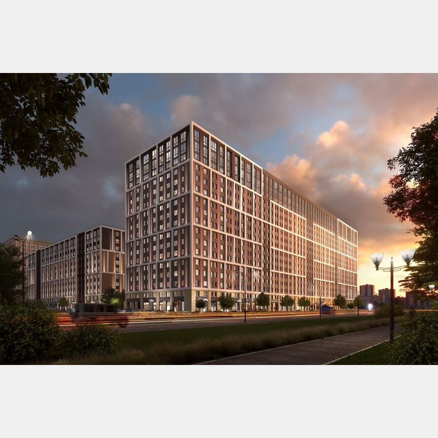 1-к. апартаменты, 40,2 м², 7/17 эт.