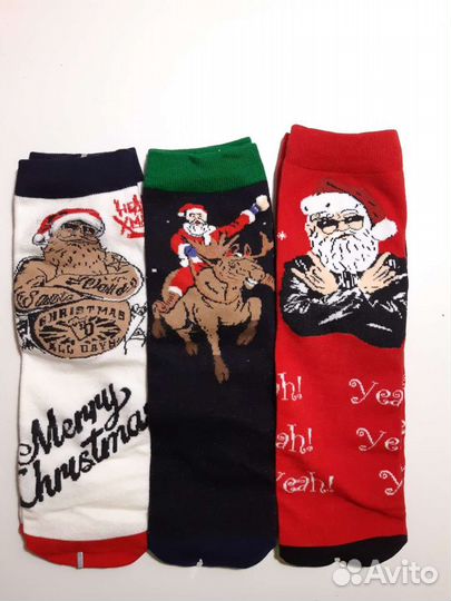 Носки новогодние мужские