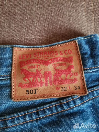 Мужские джинсы levis 501 32/34