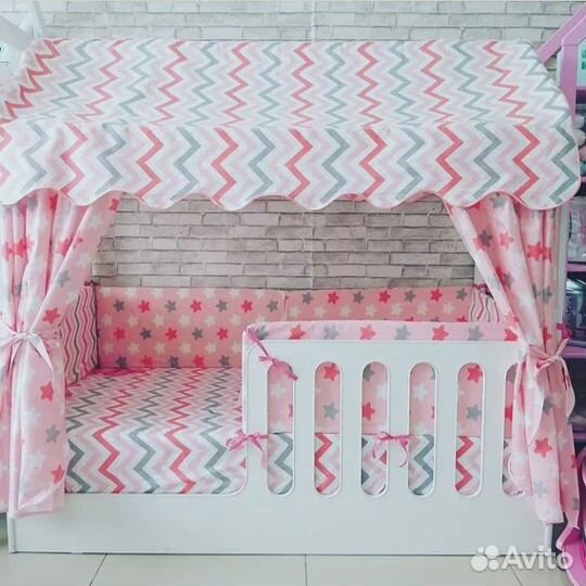 Кровать – домик «Сказка» низкая (160 х 80 см)