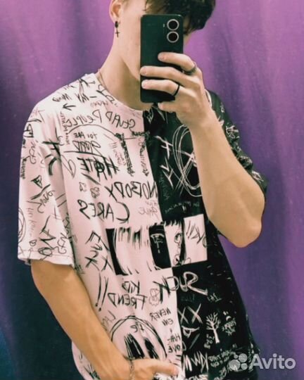 Новая Футболка оверсайз мужская 3D Аниме