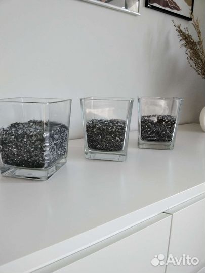 Ваза стеклянная 3 штуки