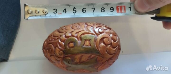 Яйцо пасхальное деревянное 7 см ручной работы