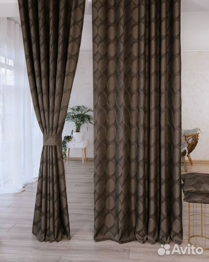 Комплект жаккард Альба Кофейный готовые