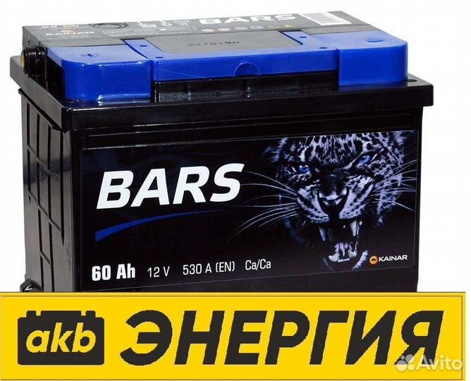 Аккумулятор 6 ст - 60 Ah Bars п/п