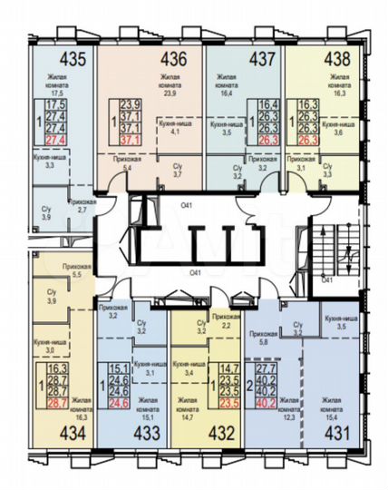 Апартаменты-студия, 24,6 м², 18/23 эт.