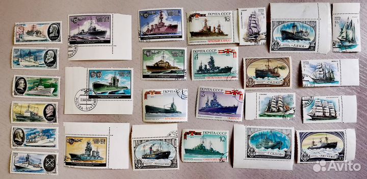 Марки/ Корабли / СССР / 26 штук /Негашеные/Гашеные