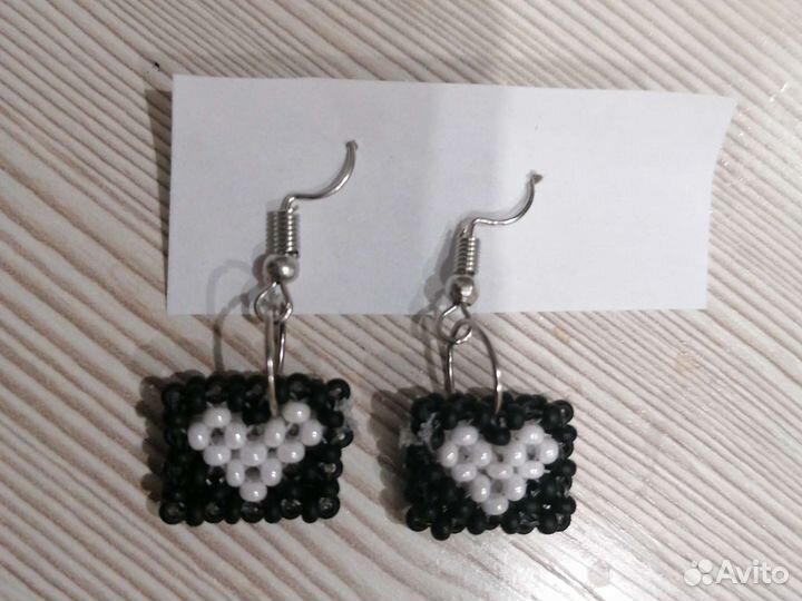 Серьги сердечки