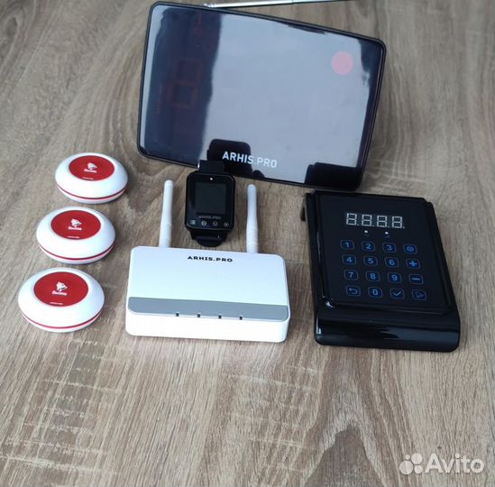 Кнопка вызова персонала, часы, табло, пуль, репите