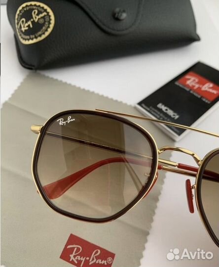 Очки ray ban hexagonal ferrari пепельные