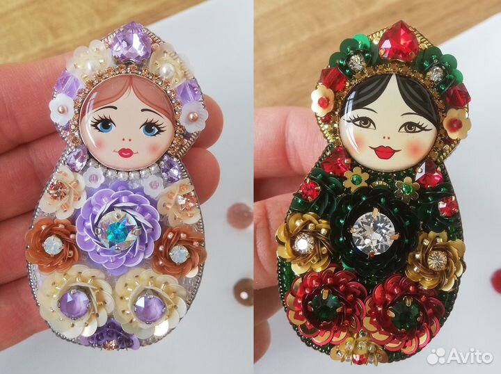 Брошь (брелок) Матрешка