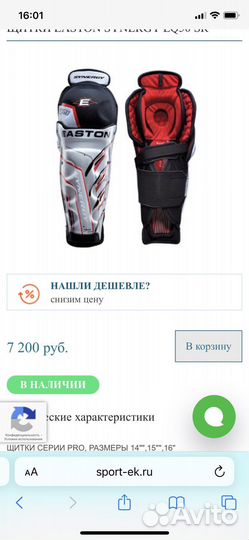 Хоккейные щитки