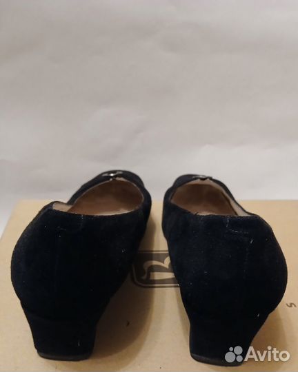 Туфли замшевые женские черные 