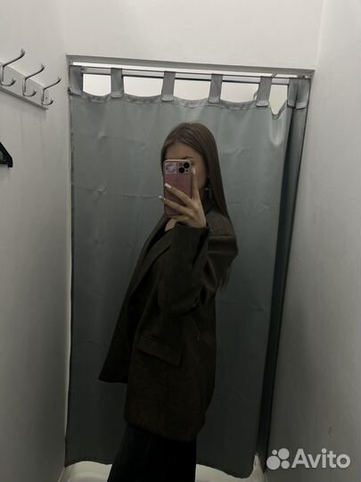 Пиджак оверсайз леопард стразы