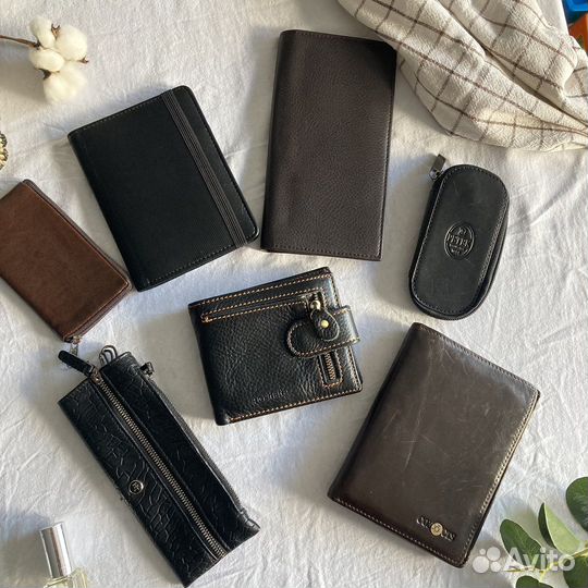 Мужской кошелек портмоне, ключница нат. кожа