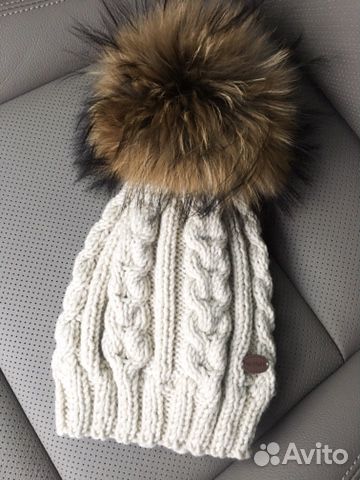 Шапка ручная работа натуральный мех енота