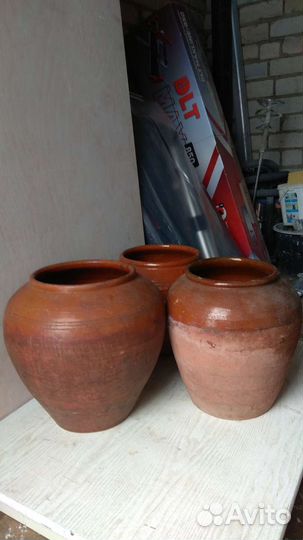 Горшки глиняные большие