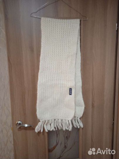 Шарф крупная вязка натуральная шерсть