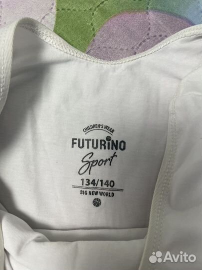 Белый гимнастический купальник futurino