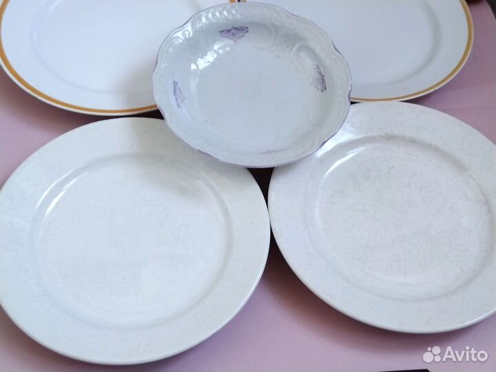 Посуда пакетом Набор посуды Тарелки Чашки Ложки